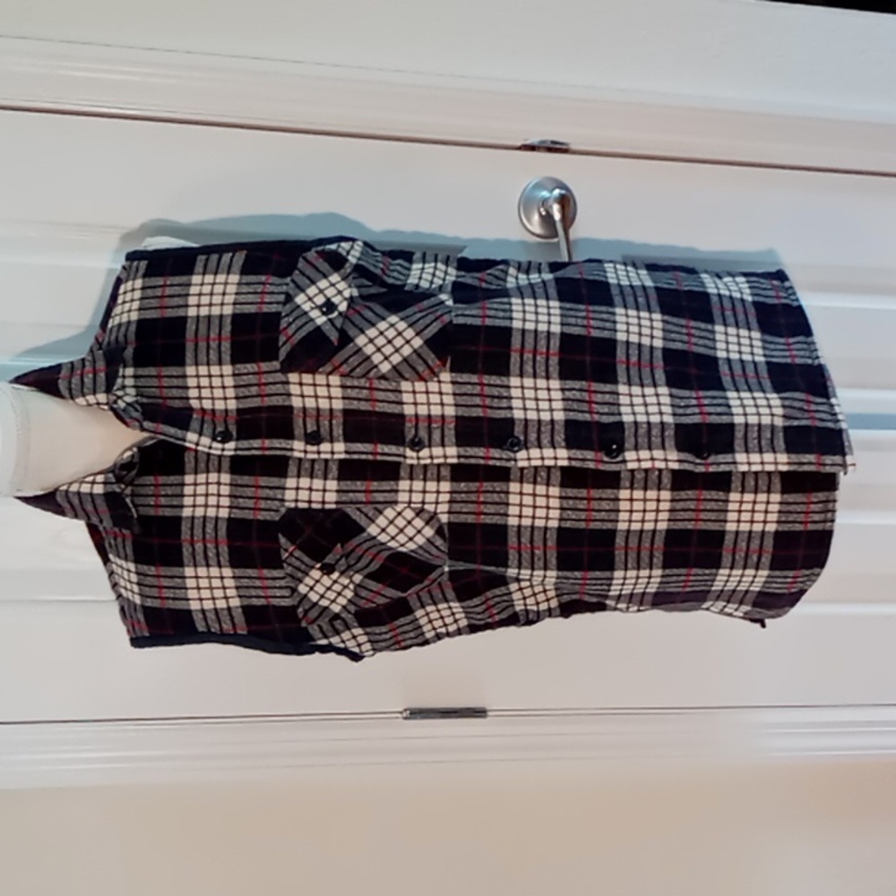 Vintage Van Cort Men's Plaid Flannel Vest Button Down Medium Weight  Size Small
